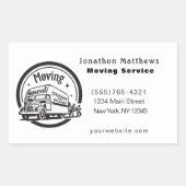 Wir bewegen Trucking Boxes Packing Company Rechteckiger Aufkleber (Vorderseite)