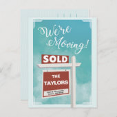 Wir bewegen Umzugsankündigung Postkarte (Vorne/Hinten)