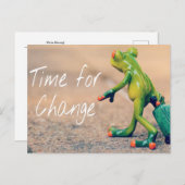 Wir bewegen uns! Aber nicht mit dem Frosch Postkarte (Vorne/Hinten)