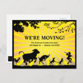 Wir bewegen uns | Ankündigung über kühne, farbenfr Postkarte (Vorne/Hinten)