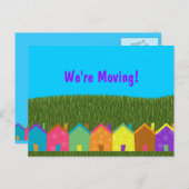 Wir bewegen uns! Ankündigungskarte Ankündigungspostkarte (Vorne/Hinten)