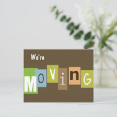 Wir bewegen uns ankündigungspostkarte (Stehend Vorderseite)