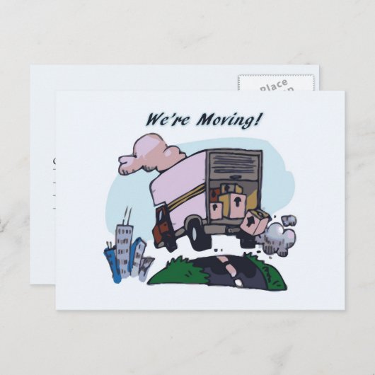 Wir bewegen uns! ankündigungspostkarte (Vorne/Hinten)