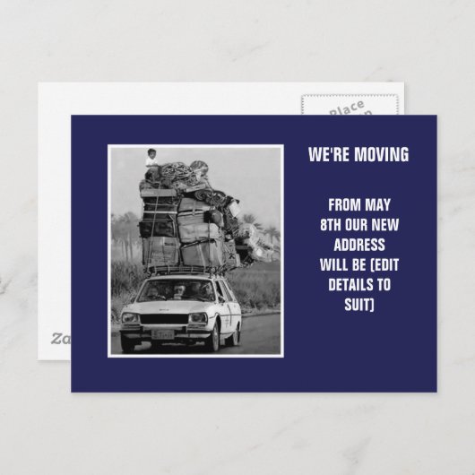 Wir bewegen uns ankündigungspostkarte (Vorne/Hinten)