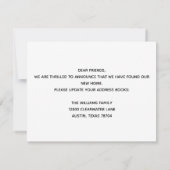 Wir bewegen uns auf einfache, moderne Adressenände Karte (Rückseite)