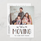 Wir bewegen uns | Neue Adressankündigung Ankündigungspostkarte (Vorne/Hinten)