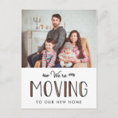 Wir bewegen uns | Neue Adressankündigung Ankündigungspostkarte (Vorderseite)