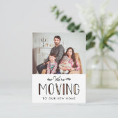 Wir bewegen uns | Neue Adressankündigung Ankündigungspostkarte (Stehend Vorderseite)