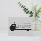 Wir bewegen uns rückwärts und bewegen Van Ankündigungspostkarte (Stehend Vorderseite)