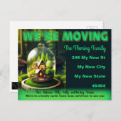 Wir bewegen uns, rustikale Glaskuppel bedecken Pos Postkarte (Vorne/Hinten)