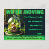 Wir bewegen uns, rustikale Glaskuppel bedecken Pos Postkarte (Vorderseite)