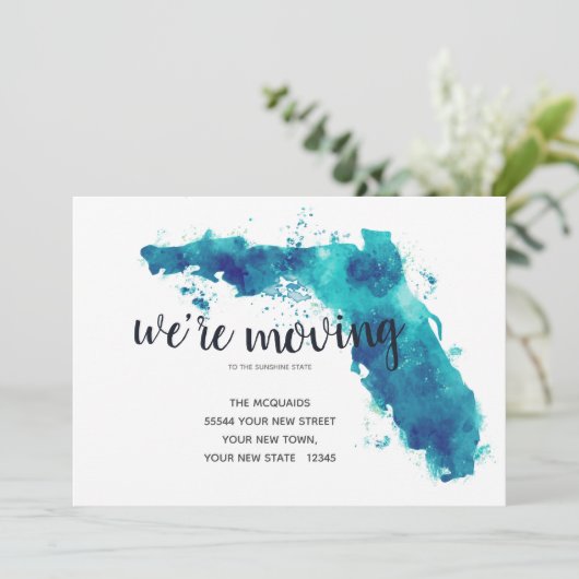 Wir bewegen uns Wasserfarbe Florida Ankündigung (Stehend Vorderseite)