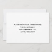 Wir bewegen Zuhause Address Change Niedlich Custom Ankündigung (Rückseite)