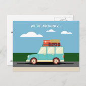 Wir bewegen Zuhause Address Change Niedlich Custom Ankündigungspostkarte (Vorne/Hinten)