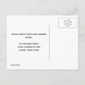 Wir bewegen Zuhause Address Change Niedlich Custom Ankündigungspostkarte (Rückseite)