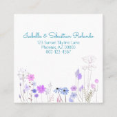 Wir bewegten Blue Window Blooming Blume Box Custom Quadratische Visitenkarte (Rückseite)