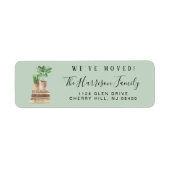 Wir bewegten Boho Pflanze Rücksendeadresse (Vorne)