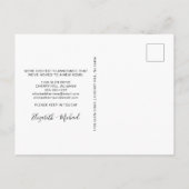 Wir bewegten die Wasserfarbenbewegung Ankündigungspostkarte (Rückseite)