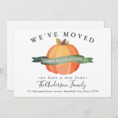 Wir bewegten Erntedank Pumpkin Holiday Moving Ankündigung (Vorne/Hinten)