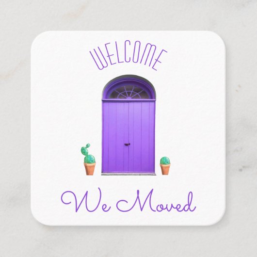 Wir bewegten Lila Tore südwestlich gepotteter Kakt Quadratische Visitenkarte (Vorderseite)