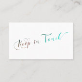 "Wir bewegten" mit// Handgezeichnetes Haus Aquamar Visitenkarte (Rückseite)