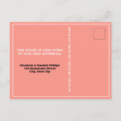 Wir bewegten rustikale, wetterfeste, korallenförmi postkarte (Rückseite)