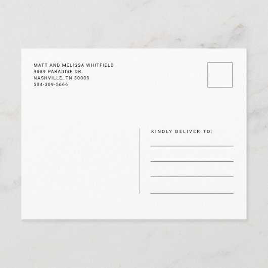 Wir bewegten Sonnenblumenmoore Ankündigungspostkarte (Rückseite)