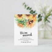 Wir bewegten Sonnenblumenmoore Ankündigungspostkarte (Stehend Vorderseite)