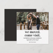 Wir bewegten uns kommen Besuch Foto Einfache Typog Ankündigung (Vorne/Hinten)