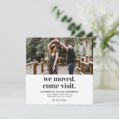 Wir bewegten uns kommen Besuch Foto Einfache Typog Ankündigung (Stehend Vorderseite)