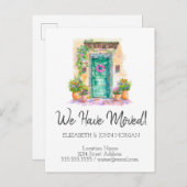 Wir bewegten uns, mexikanische Haustüren-Blume Ankündigungspostkarte (Vorne/Hinten)