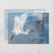 Wir bewegten uns mit weißem Schneegraben im Flug ü Ankündigungspostkarte (Vorne/Hinten)