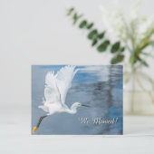 Wir bewegten uns mit weißem Schneegraben im Flug ü Ankündigungspostkarte (Stehend Vorderseite)