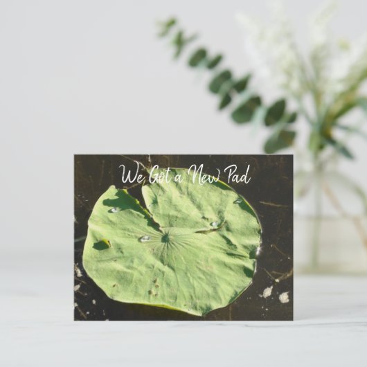 Wir bewegten uns | Neue Zuhause | Neue Adresse Postkarte (Stehend Vorderseite)