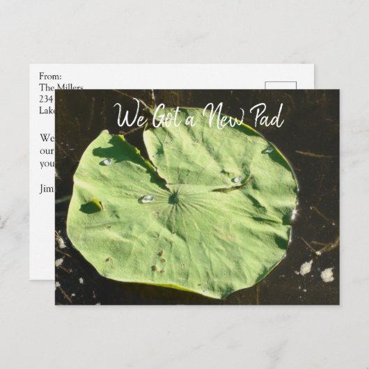 Wir bewegten uns | Neue Zuhause | Neue Adresse Postkarte (Vorne/Hinten)