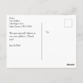 Wir bewegten uns | Neue Zuhause | Neue Adresse Postkarte (Rückseite)