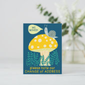 WIR BEWEGTEN Whimsical Snail Magical Mushroom NEU  Postkarte (Stehend Vorderseite)