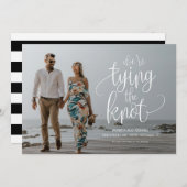 Wir binden das Foto der Hochzeit, das Datum zu spe Einladung (Vorne/Hinten)