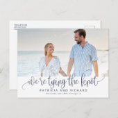 Wir binden das Foto der Hochzeit, das Datum zu spe Postkarte (Vorne/Hinten)