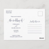 Wir binden das Foto der Hochzeit, das Datum zu spe Postkarte (Rückseite)