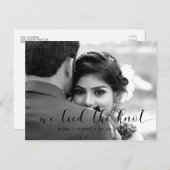 Wir binden das Foto des Knotens Elegantes Design a Postkarte (Vorne/Hinten)