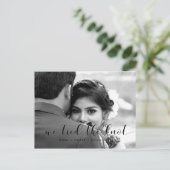 Wir binden das Foto des Knotens Elegantes Design a Postkarte (Stehend Vorderseite)