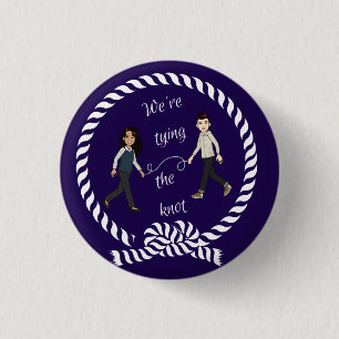 Wir binden das knot-nautikfarbene Anime Button