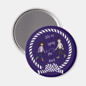 Wir binden das knot-nautikfarbene Anime Magnet (Vorderseite/Rückseite)