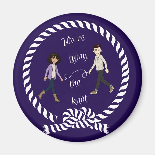 Wir binden das knot-nautikfarbene Anime Magnet (Vorne)