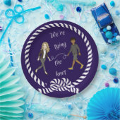 Wir binden das knot-nautikfarbene Anime Pappteller (Party)