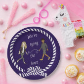 Wir binden das knot-nautikfarbene Anime Pappteller (Party)