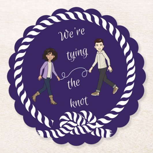 Wir binden das knot-nautikfarbene Anime Untersetzer (Vorderseite)