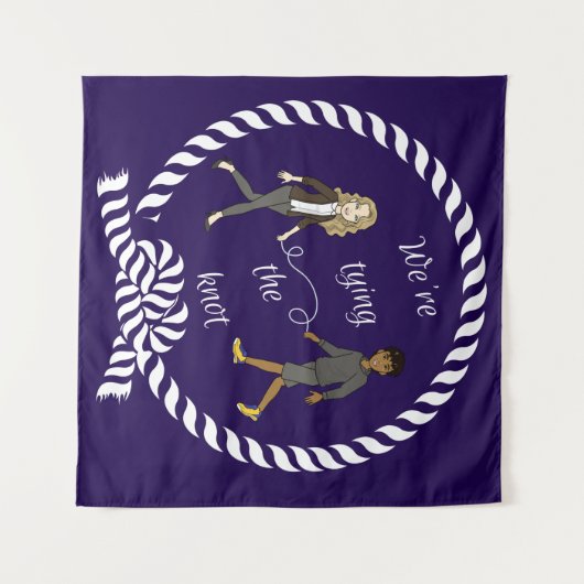 Wir binden das knot-nautikfarbene Anime Wandteppich (Vorderseite (Horizontal))