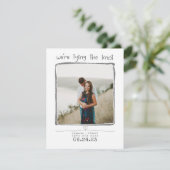 Wir binden das Niedliche Foto des Knotens Save the Date (Stehend Vorderseite)